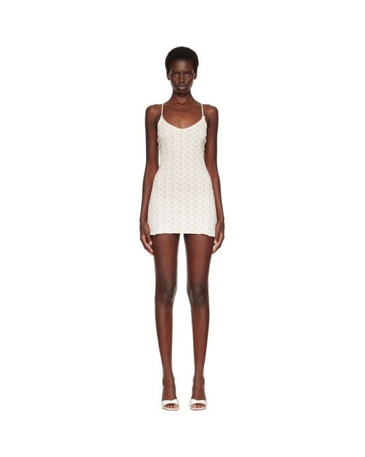 Cou Cou White Off- 'The Cami Slip' Minidress