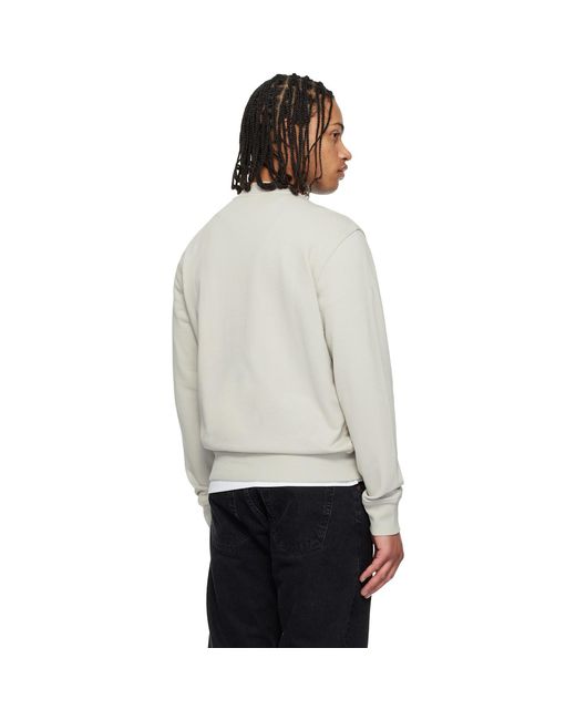 Boss Black Relaxed-Fit Cotton Terry Contrast Logo Sweatshirt for men