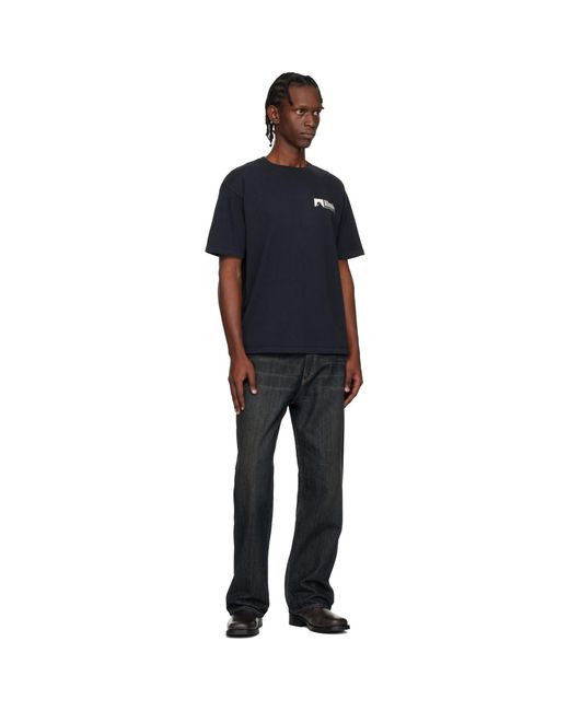 Rhude Black Ramatuelle Intl Racing T-Shirt for men