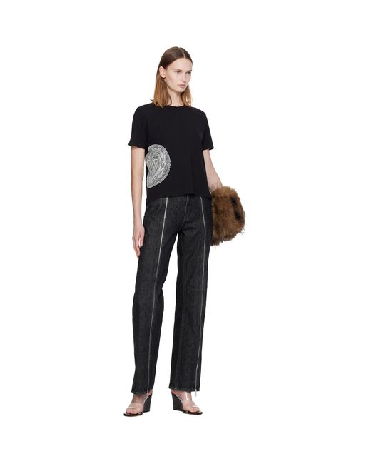 Jean Paul Gaultier Black 'The Laurel Stamped' Baby T-Shirt