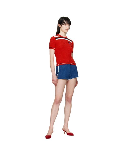 MSGM Blue Cotton Shorts
