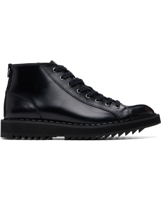 George Cox Black Ripple Monkey Boots for men