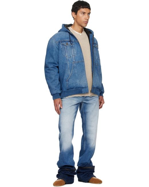Egonlab Blue Fitted Jeans for men