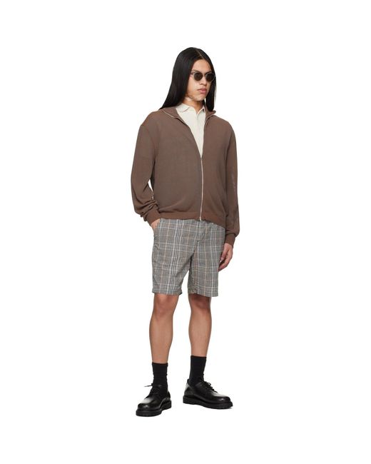 Barbour Gray Off- & Fife Checked Shorts for men
