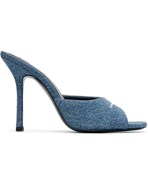 Alexander Wang Blue Cher Mule Heeled Sandals