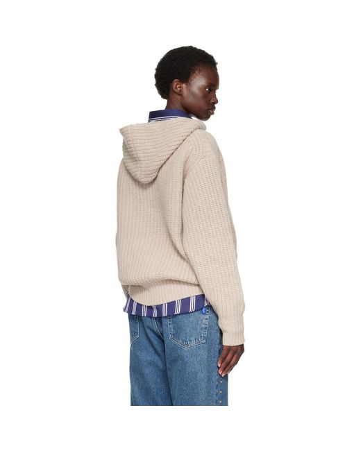 HOMMEGIRLS Natural Chunky Knit Hoodie