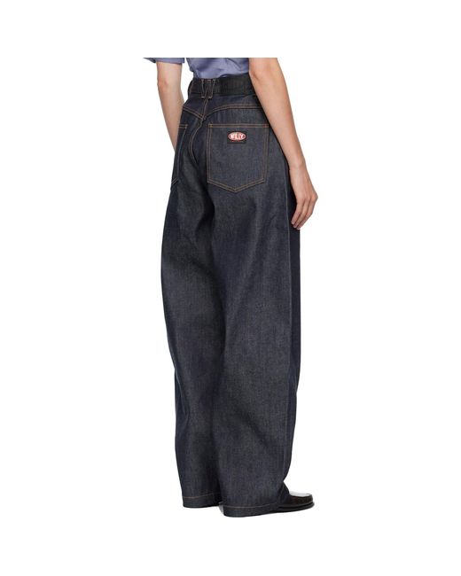 Willy Chavarria Blue Tapered Bad Girl Jeans