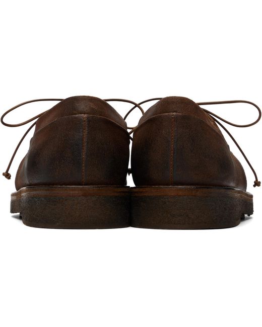 Marsèll Brown Moccar Leather Oxfords for men