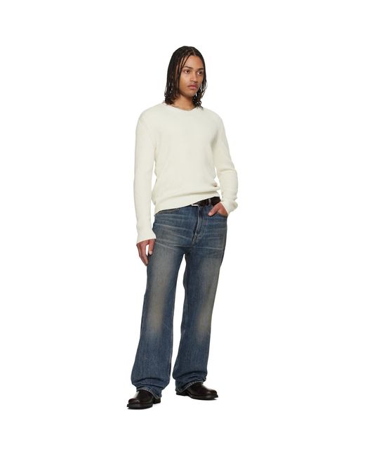 Our Legacy Black Off- Compact Roundneck Sweater for men