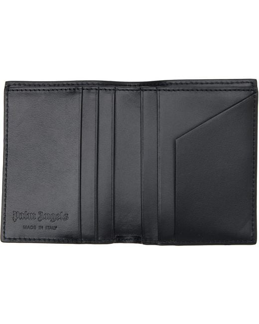 Palm Angels Black Classic Logo Bifold Wallet for men