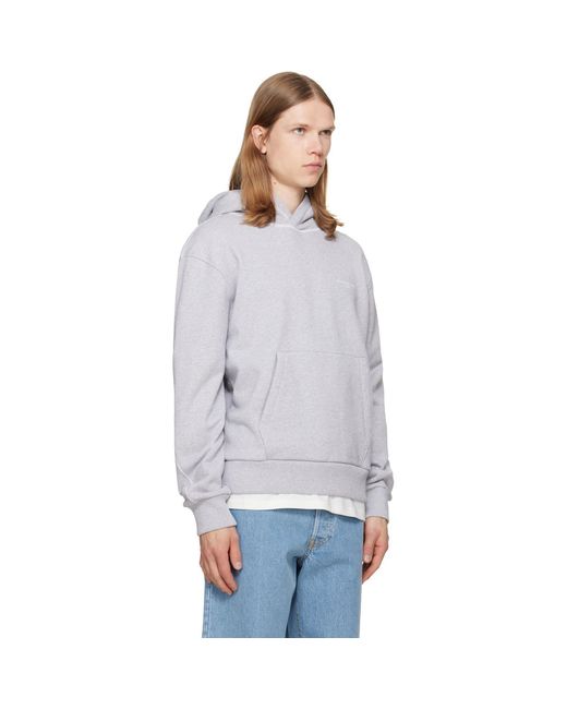 Givenchy Gray Couture Seam Contrasted Stitch Hoodie for men