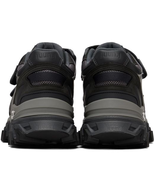 Juun.J Black Paneled Sneakers for men