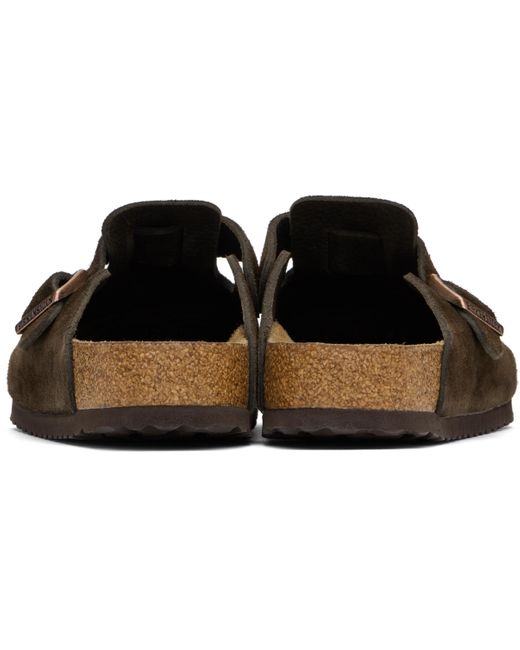 Birkenstock ブラウン Boston Soft Footbed レギュラー クロッグ Black