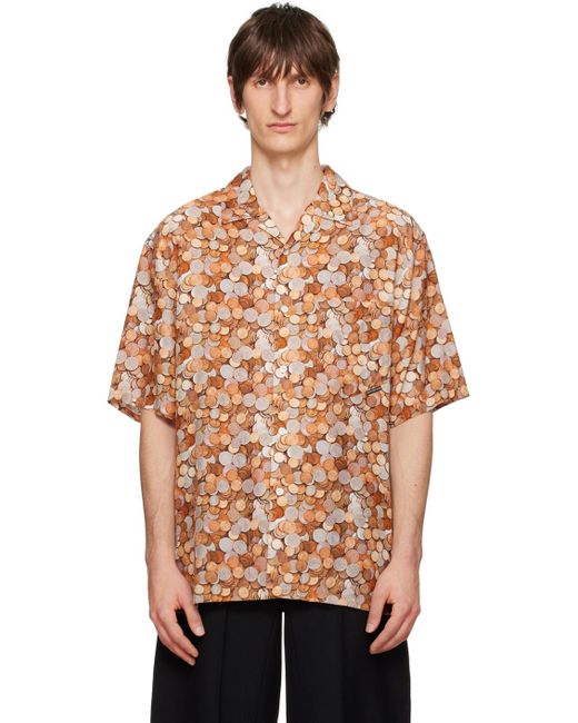 Alexander Wang Multicolor Orange & Tan Coin Shirt for men