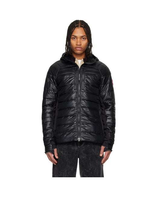 Canada Goose Black Hybridge Lite Hooded Down Jacket for men