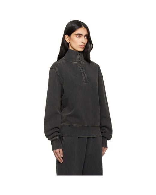 Entire studios Black Port Pullover Sweatshirt