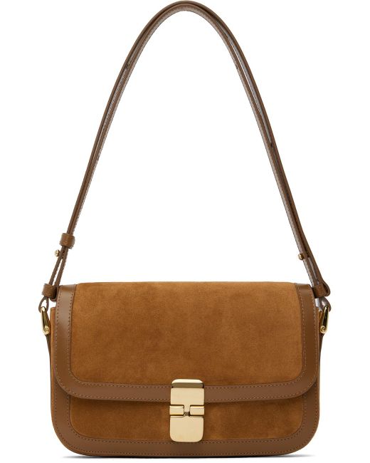 A.P.C. タン Grace バゲットバッグ Brown