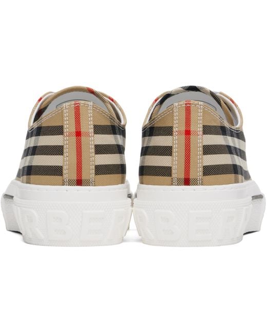 Burberry Black Check Sneakers for men