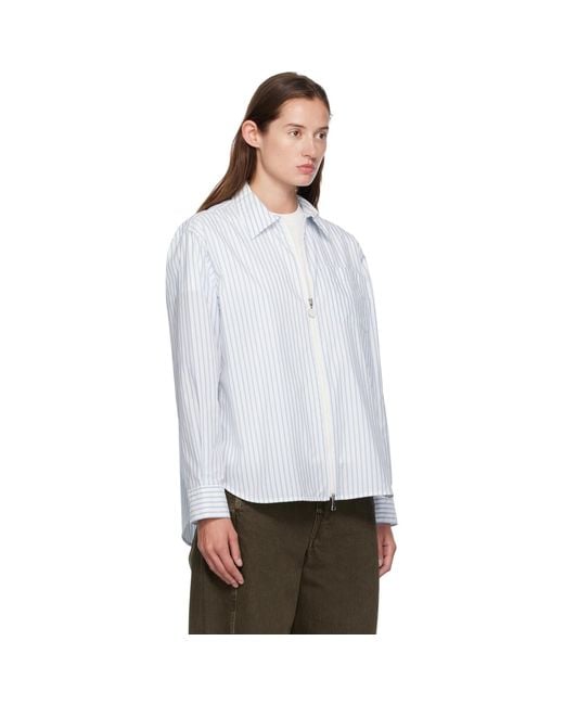 Moncler White Striped Shirt