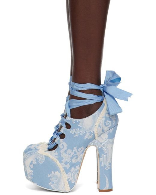 Chaussures de style ghillie à talon bottier bleues Vivienne Westwood en coloris Blue
