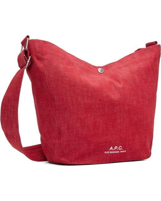 A.P.C. Red Journal Satchel for men