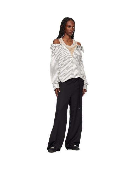 Maison Mihara Yasuhiro Black Wool-Like Easy Trousers