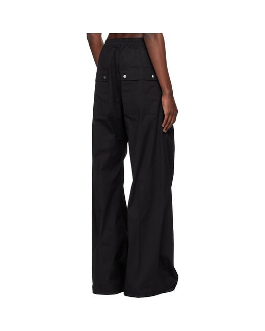 Rick Owens Black Temple Wide Bela Trousers for men