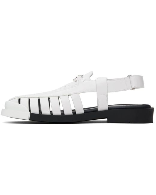 Sandales blanches à méduse '95 Versace pour homme en coloris Black