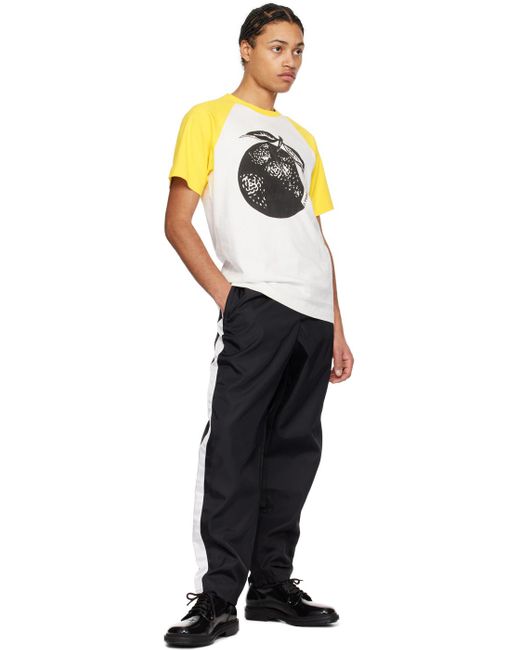 T-shirt blanc et jaune à image d' KENZO pour homme en coloris Black