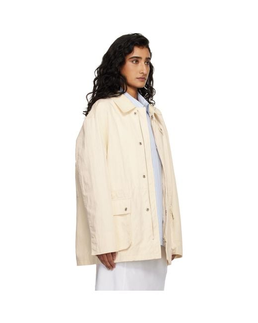 DUNST Natural Off- Cotton Chore Jacket