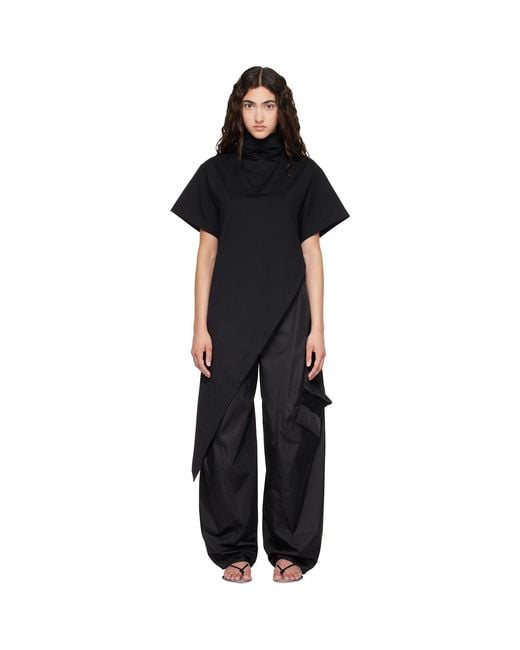 Alaïa Black Triangle Cotton Jersey T-Shirt