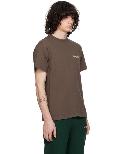 Sportyrich t-shirt syracuse brun Sporty & Rich pour homme en coloris Black