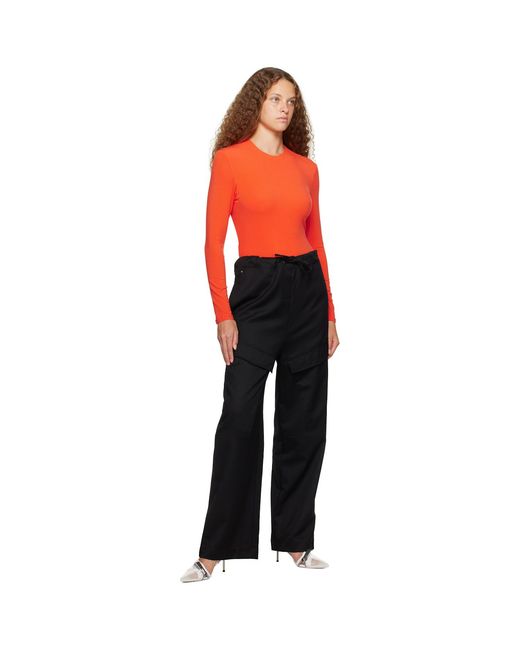 Paris Georgia Orange Backless Bodysuit