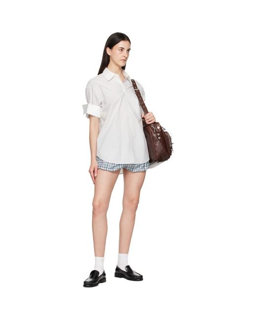 Acne White Supra Stripe Midsummer Shirt
