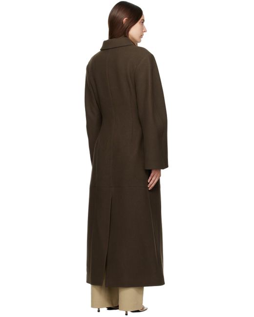Nanushka Black Brown Brogan Coat