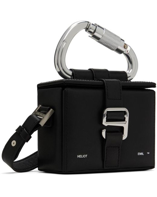 HELIOT EMIL Black Mini Crossbody Bag for men