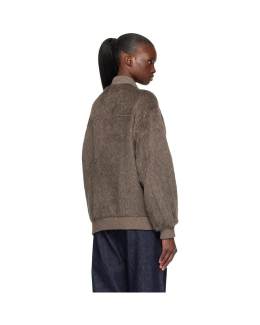 Lauren Manoogian Brown Taupe Suri Bomber Jacket