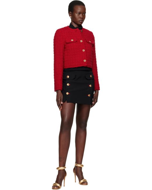 Versace レッド Heritage ツイードジャケット Red