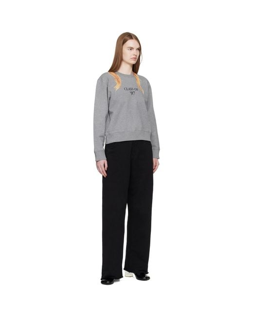 MM6 by Maison Margiela Black Wide-Leg Cotton Trousers
