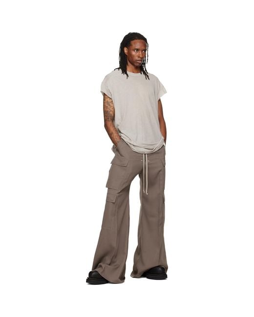 Rick Owens Brown Tower Cargobelas Cargo Pants for men