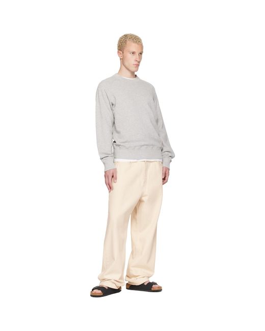 Merz B. Schwanen Natural Off- 1930S Cotton Twill 5-Pocket Trousers for men