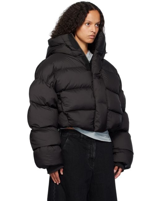 Entire studios Black Mml Hooded Down Puffer Jacket