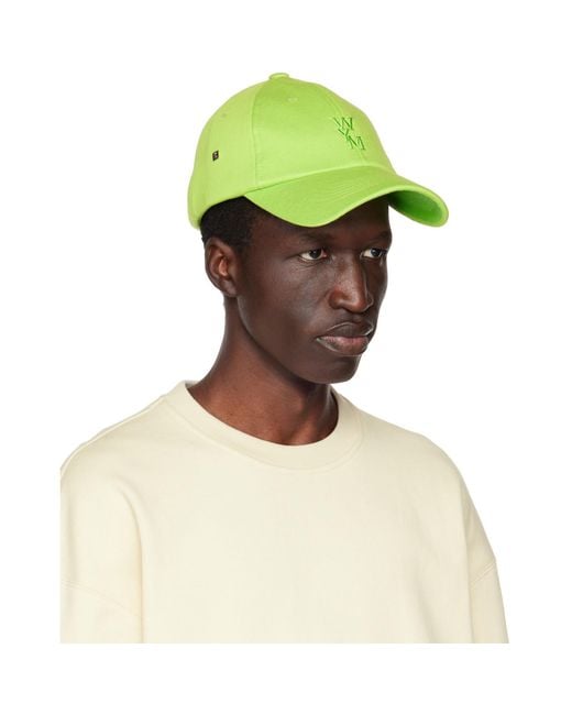 Wooyoungmi Green Embroidered Cap for men