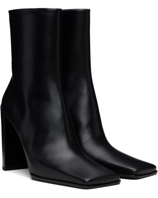 Alaïa Black Soft Calf 90 Ankle Boots