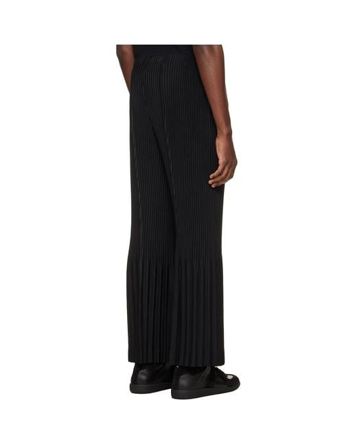 Homme Plissé Issey Miyake Black Pleats Bottoms Trousers for men