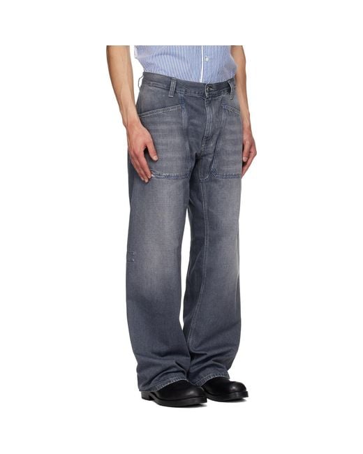 DIESEL Blue Relaxed D-Zeta Jeans for men