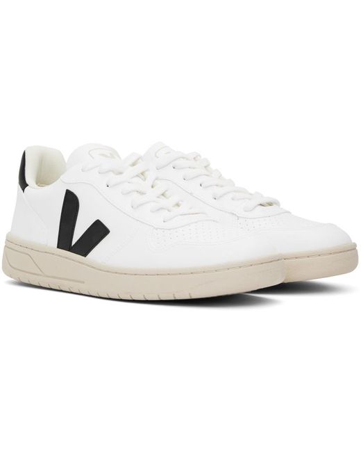 Veja White & Black V-10 Sneakers for men