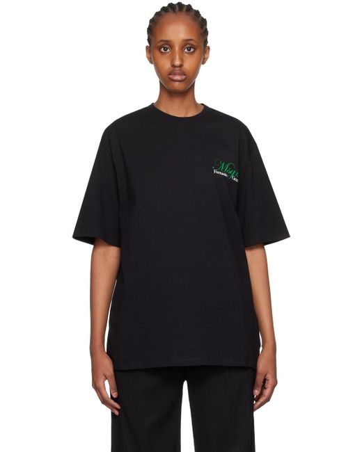 MSGM ロゴプリント Tシャツ Black