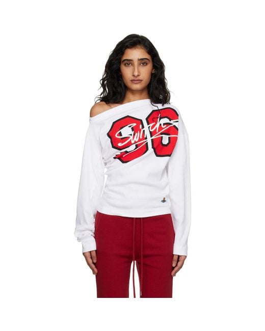 Vivienne Westwood Red '96 Switch' Long Sleeve Hebo T-Shirt