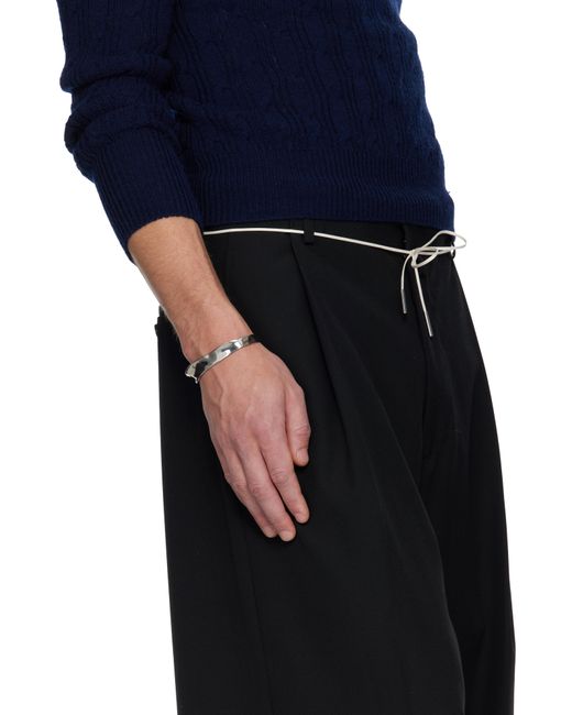 DRIES VAN NOTEN レザー　ブレスレット　バングル メンズ Dries Van Noten Anatomic バングルブレスレット ブラック | Lyst